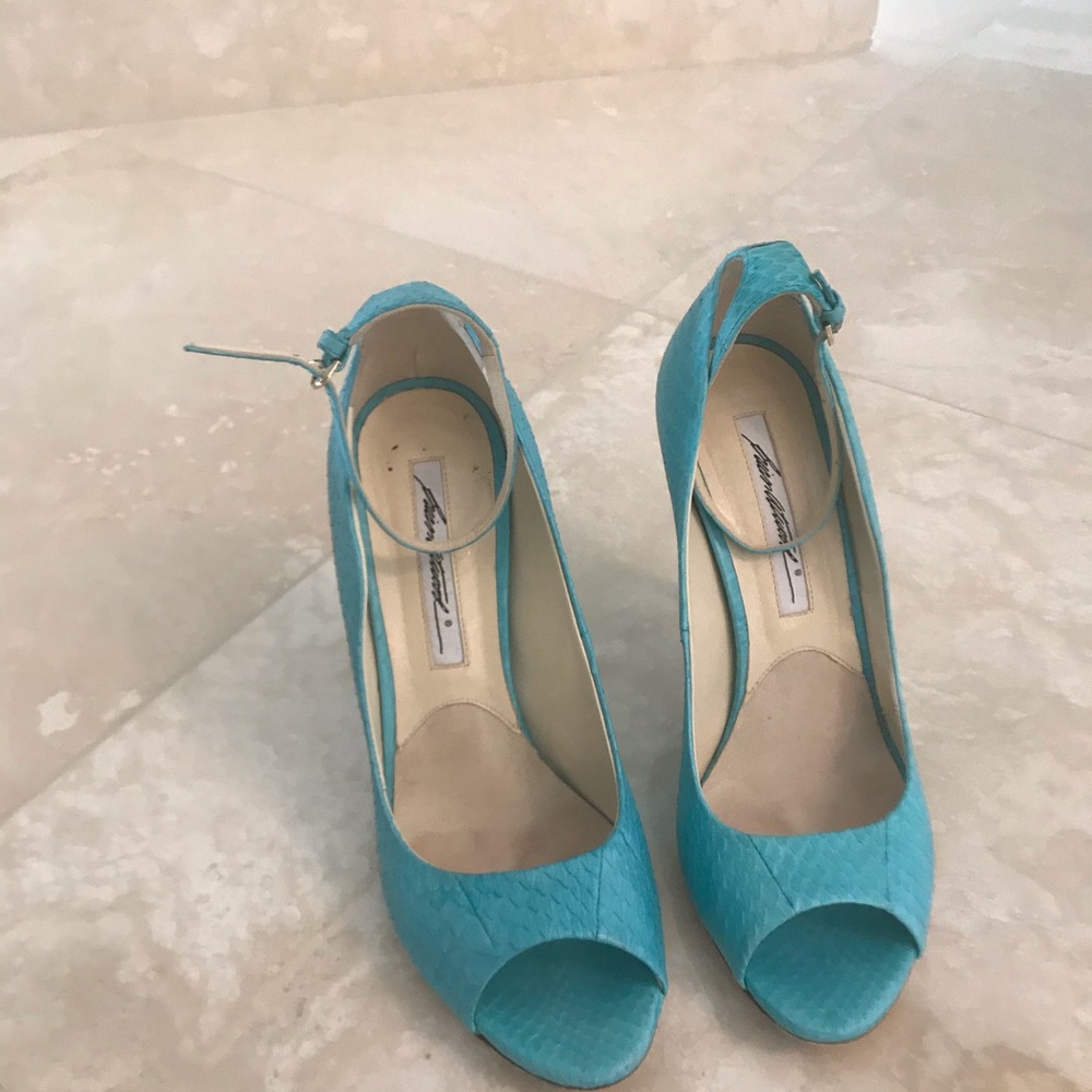 Brian Atwood ankle strap heels.